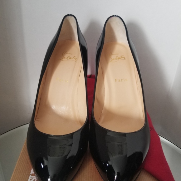 Christian Louboutin Black Patent Leather Heels 42 - Picture 2 of 8